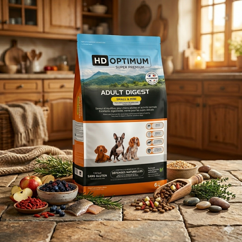 Croquettes Chien Petit Chien Digestion Sensible – HD Optimum Small & Mini Adult Digest 6 kg