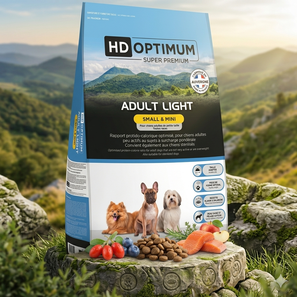 Croquettes Chien Petit Stérilisé & Light – HD Optimum Small & Mini Adult Light 6 kg